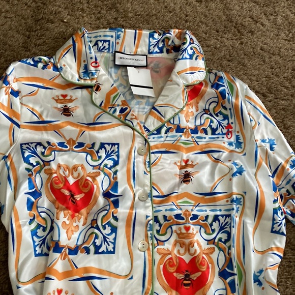 Bella Descanso | NWT Pajama Co-ord Silky Effect Set - Picture 5 of 12